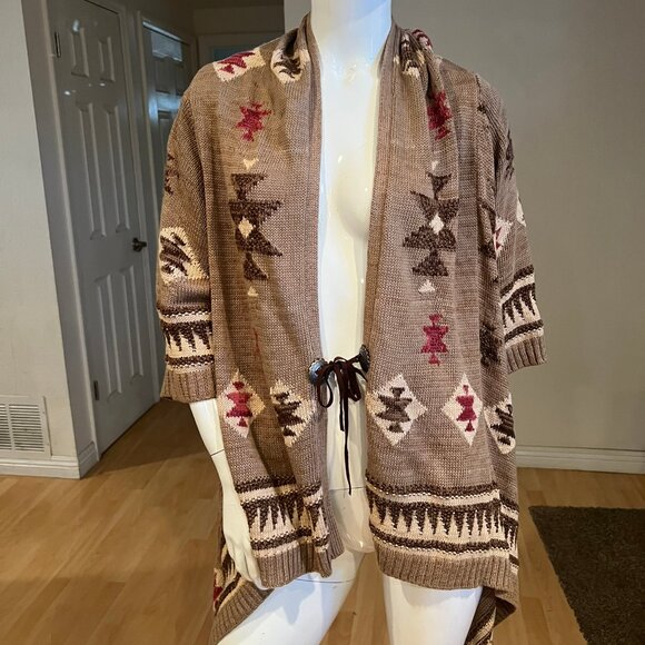 LRL LAUREN RALPH LAUREN JEANS CO TRIBAL AZTEC CARDIGAN SIZE L /XL - Picture 1 of 5